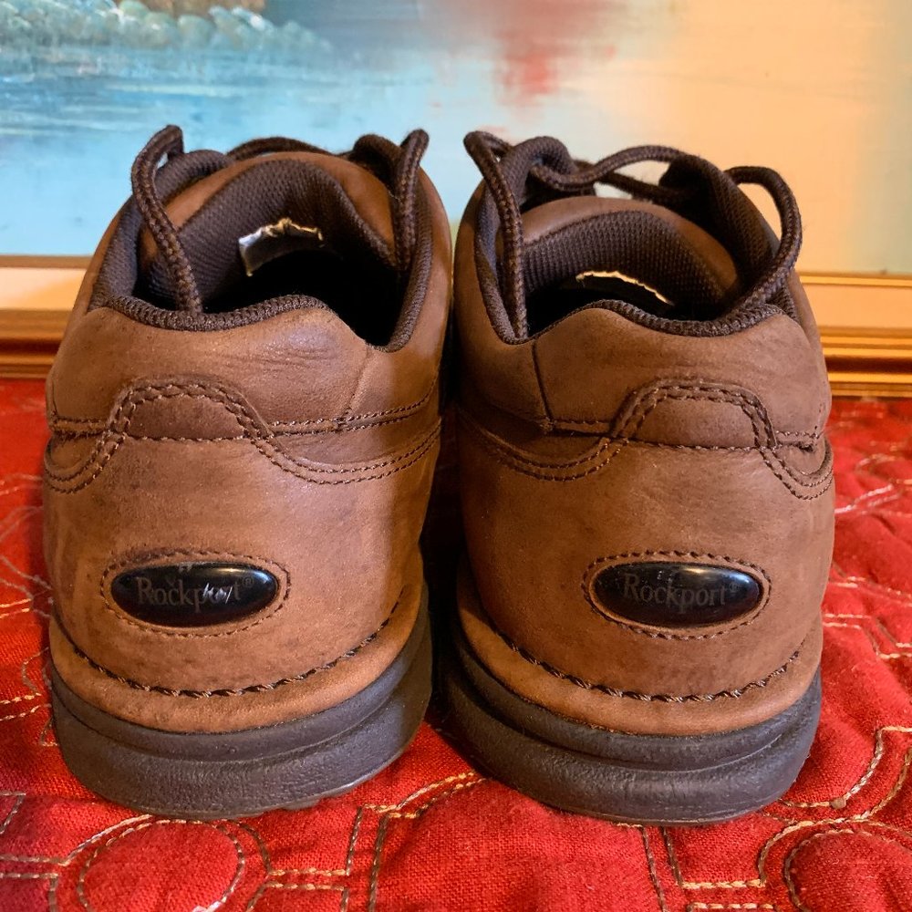 Rockport Brown Leather Oxfords Lace Up Shoes Men's 12 - Picture 5 of 15